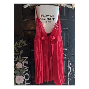 Victoria Secret red chemise slip negligee XLG